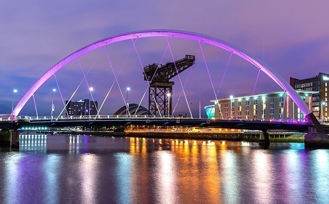 Clyde Arc Bridge in Glasgow