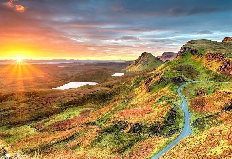 Bergweg op het eiland Skye