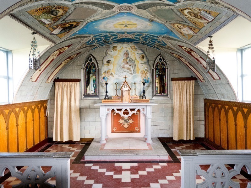 Altaar in het Italiaanse Kapel in Orkney