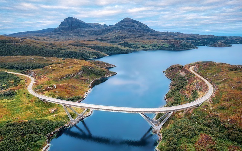 Kylesku Bridge langs de NC500