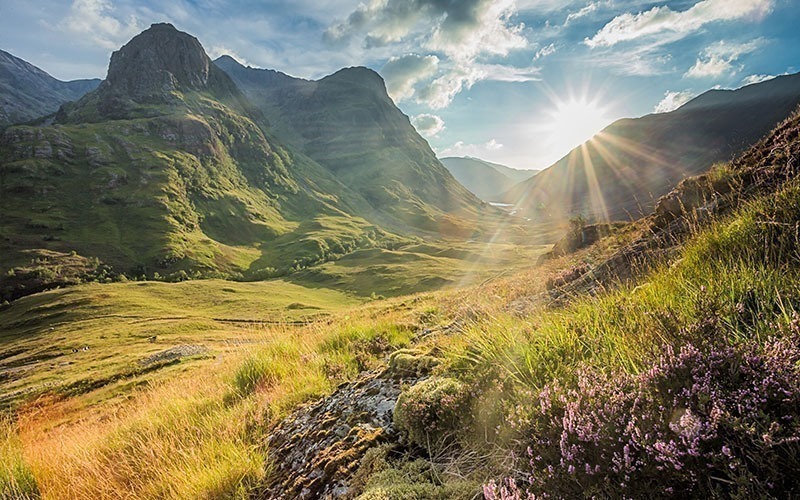 Zonsopkomst bij Glencoe